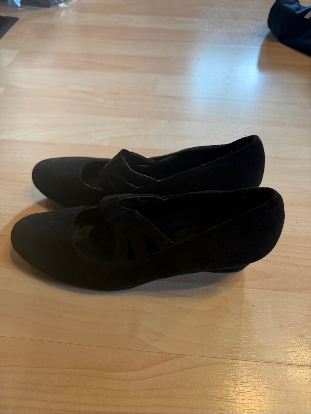 Black Suede Womens wedges